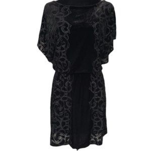 White House Black Market Black Velvet Dress Size M